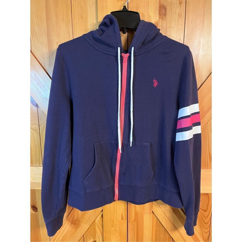 US Polo Assn. Full Zip Long Sleeve Hoodie Sweatshirt XL (2786)